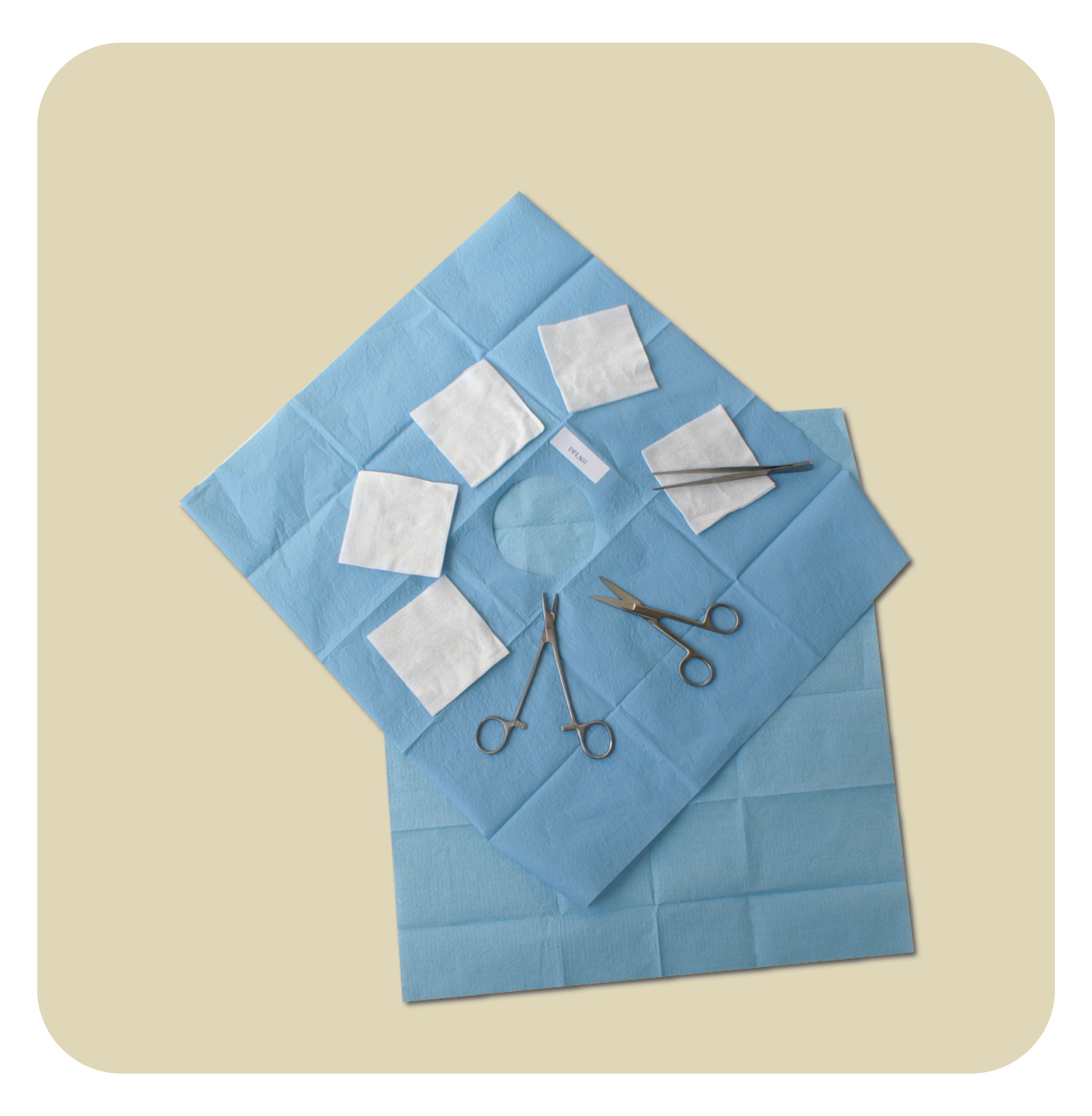 Suture placement sets stainless steel instruments drapes and compresses